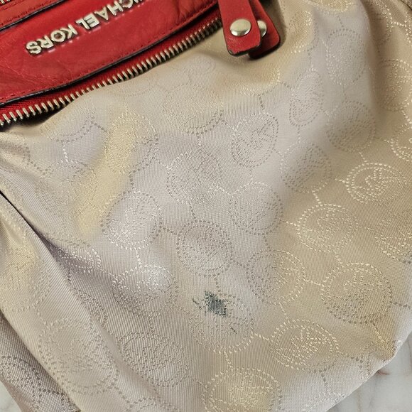 Michael Kors Women's Red Leather Crossbody Bag - Picture 12 of 14